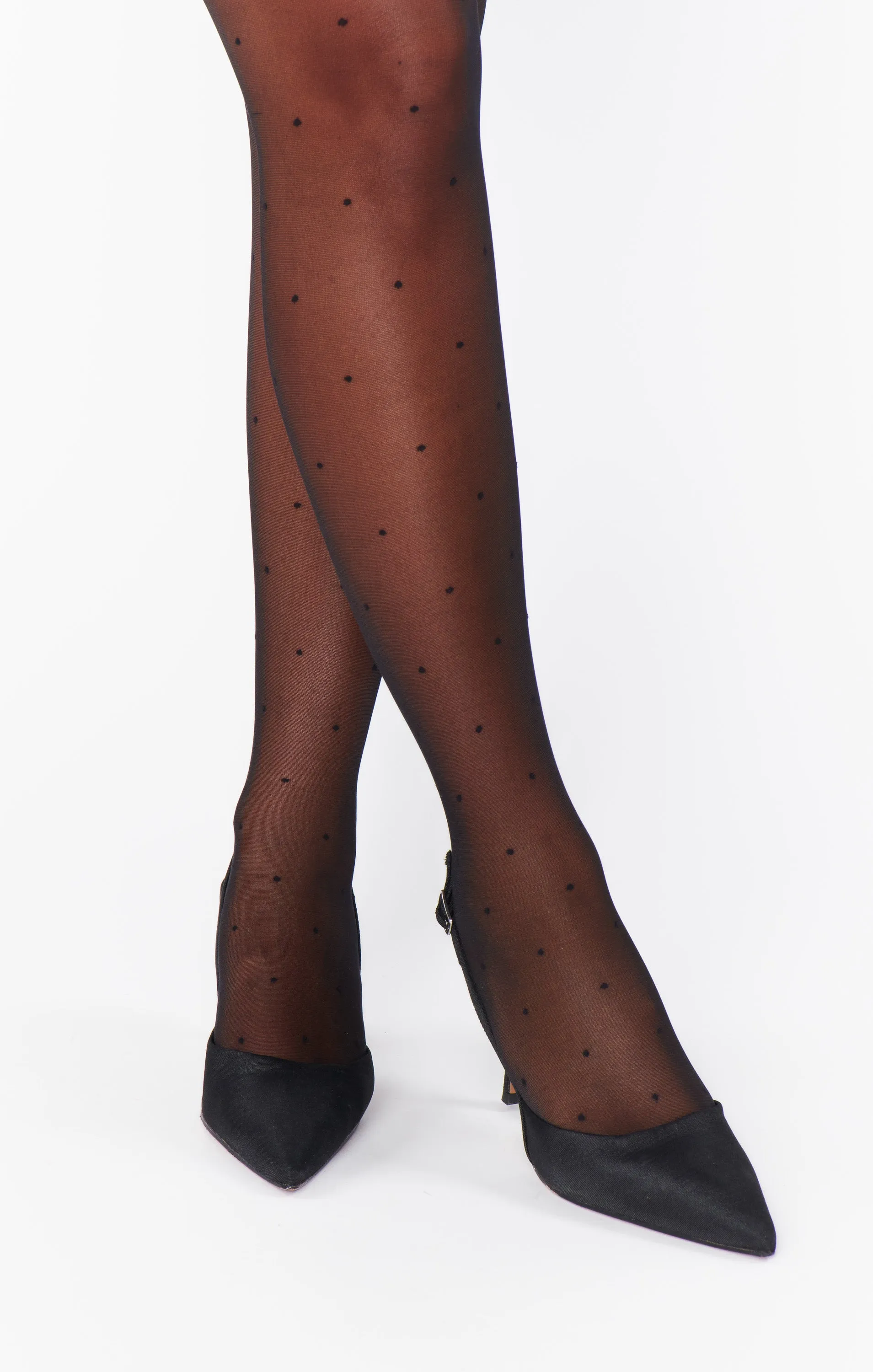 Petit Moments Dot Tights ~ Black