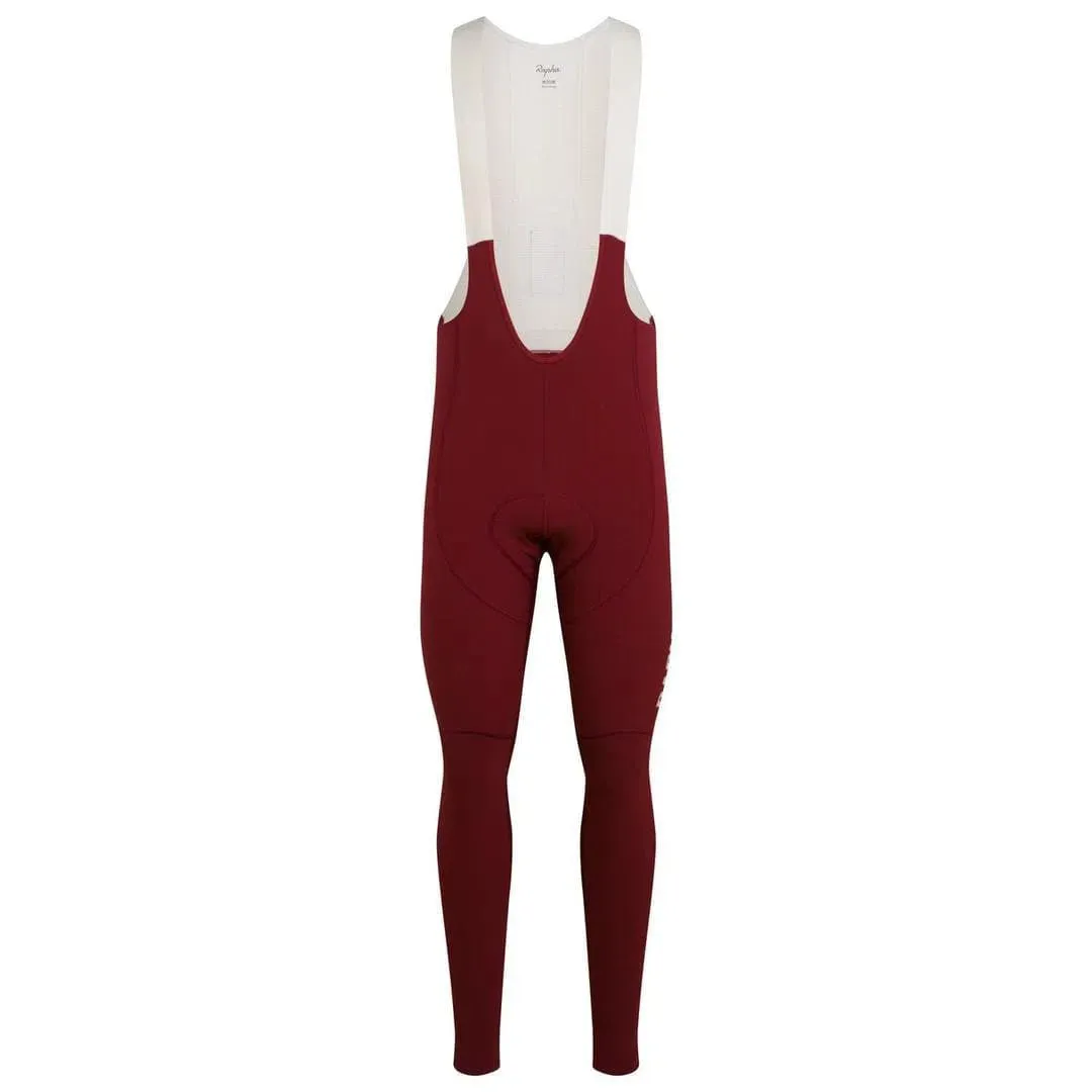 RAPHA Pro Team Winter Bib Tights - BUB Burgundy/Off White