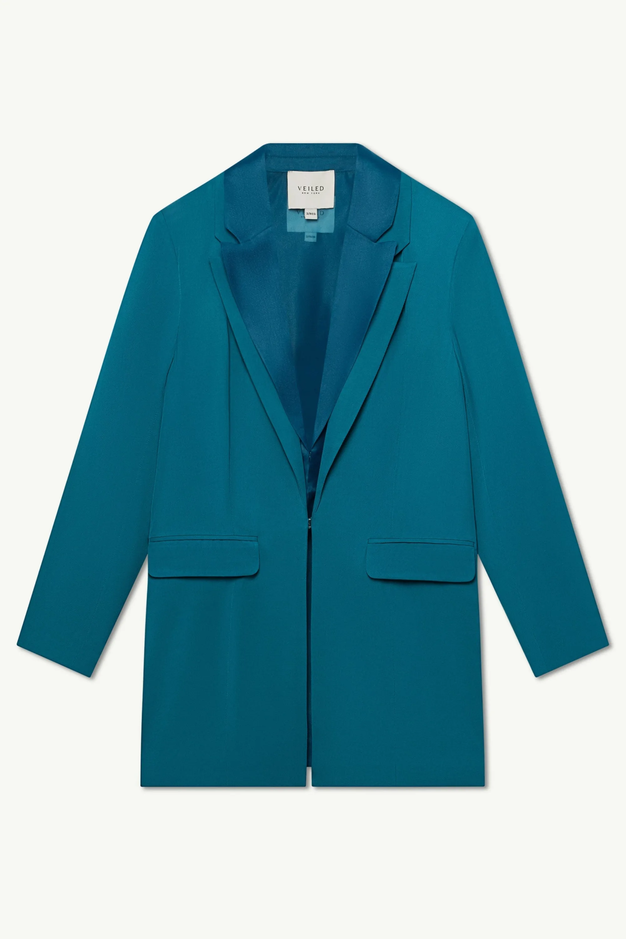 Rayan Organza Two Piece Blazer - Deep Lagoon