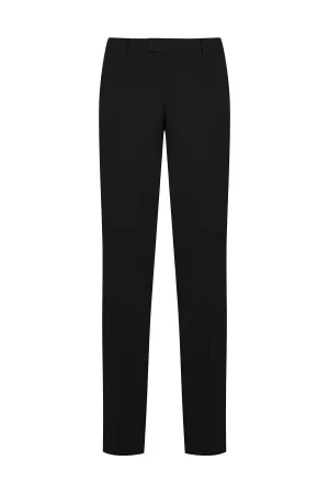 Regular Fit Low Waist Black Dress Pants