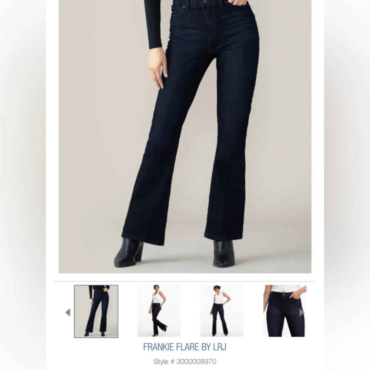 Ricki's Dark Blue Denim LRJ Stretch Trousers