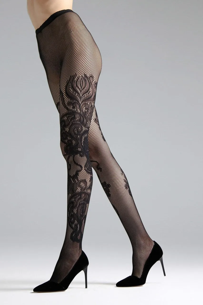 Scroll Net Tights