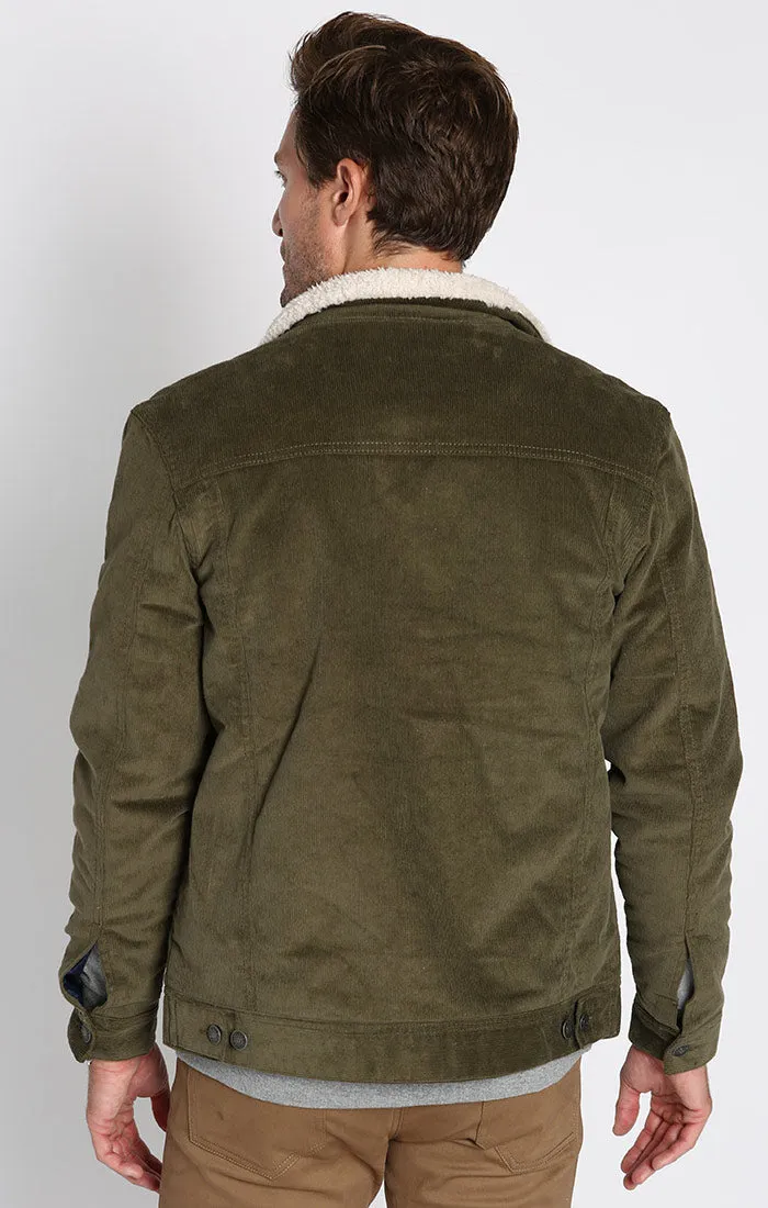 Sherpa Lined Corduroy Trucker Jacket