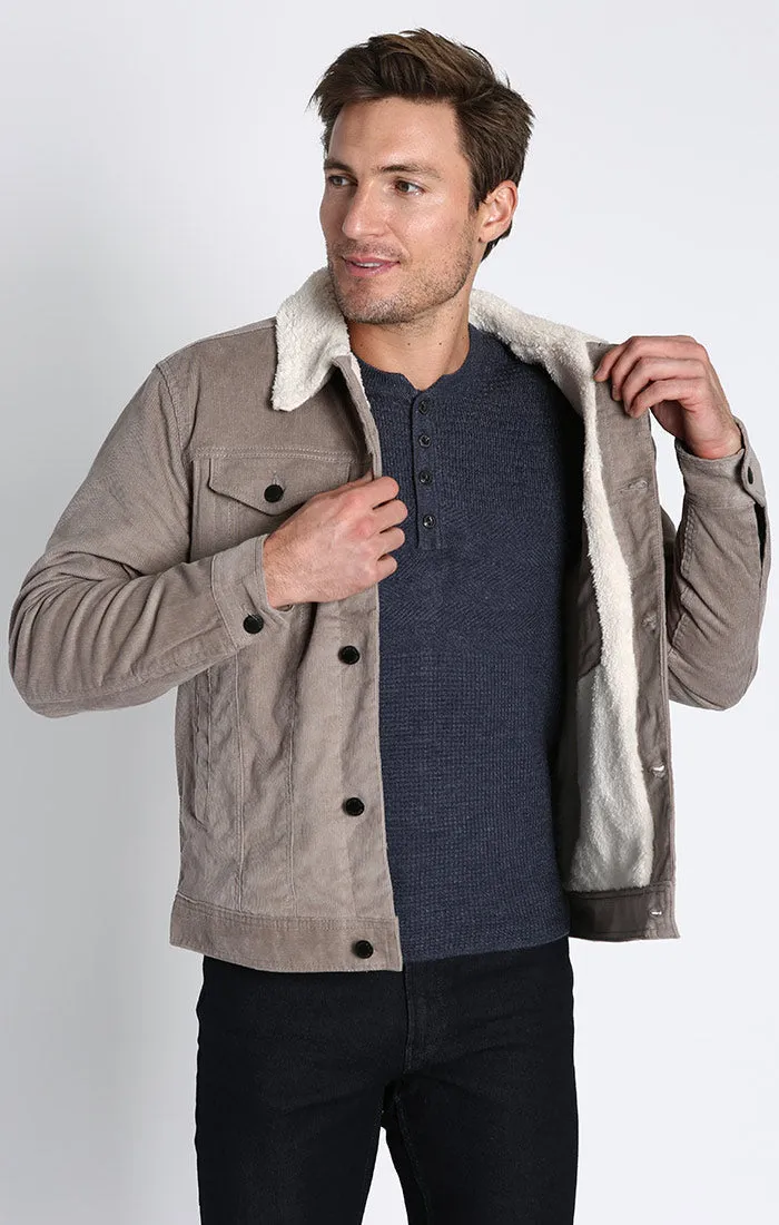 Sherpa Lined Corduroy Trucker Jacket