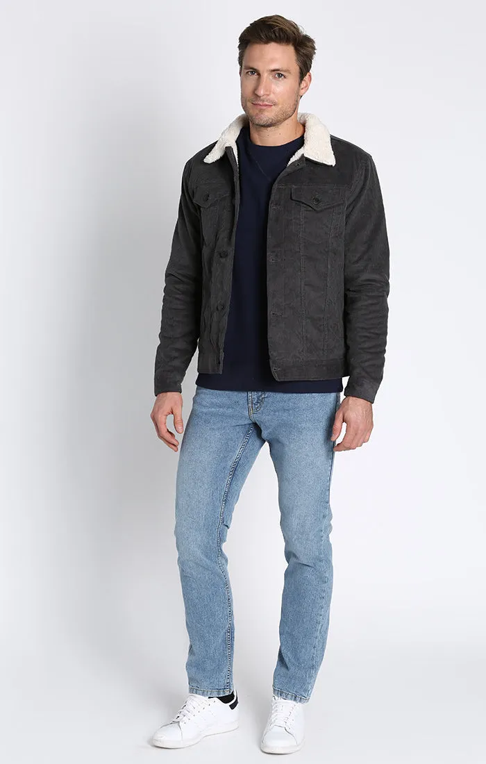 Sherpa Lined Corduroy Trucker Jacket