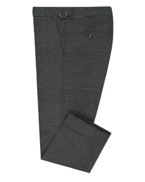 Solbiati Ash Grey Linen Dress Pant