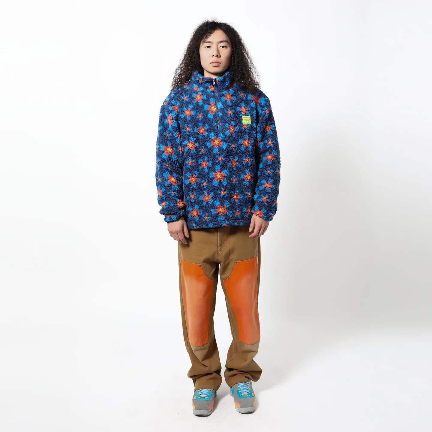 STARBURST SHERPA PRINT 1/4 ZIP