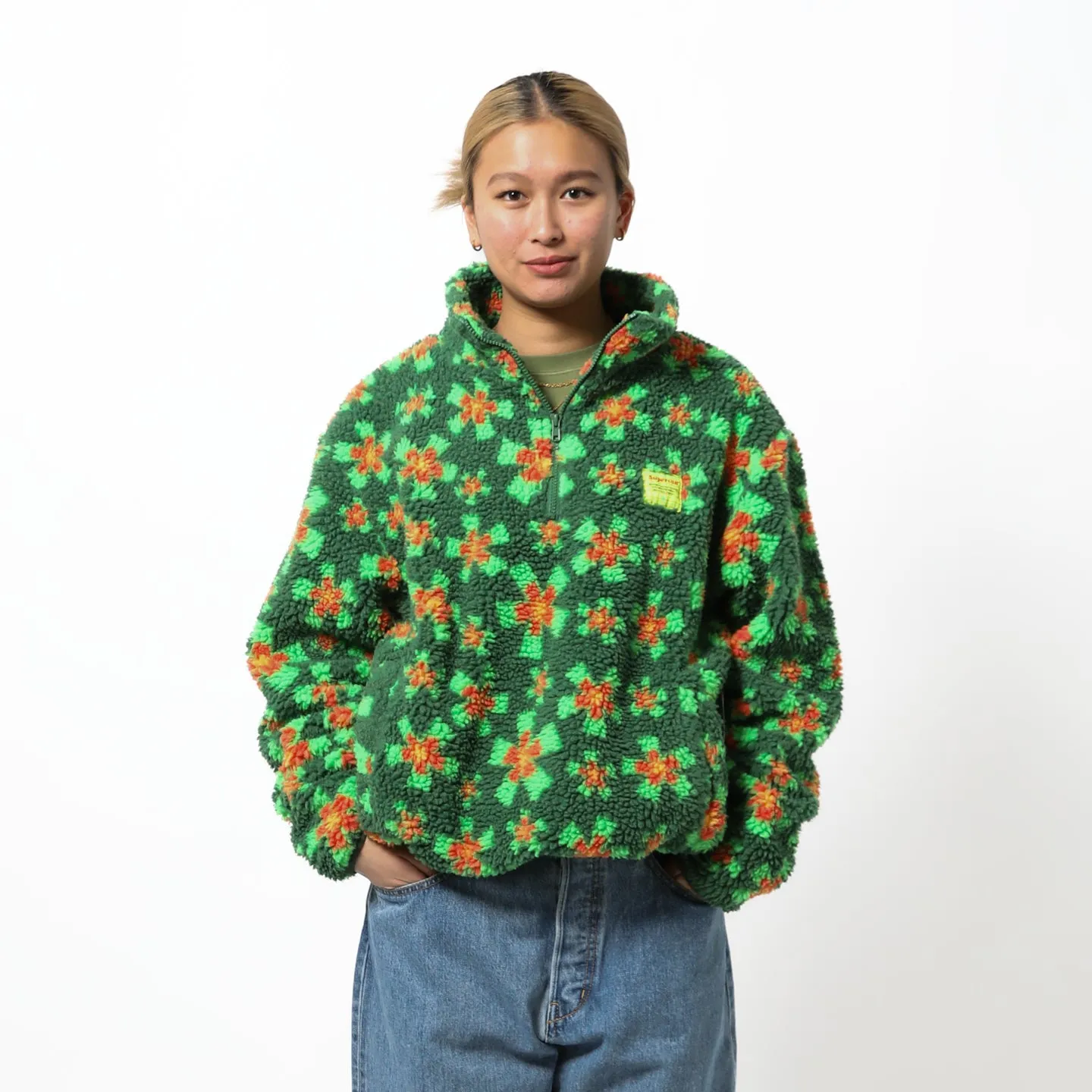 STARBURST SHERPA PRINT 1/4 ZIP