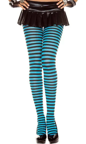 Striped [Black/Turquoise] | TIGHTS