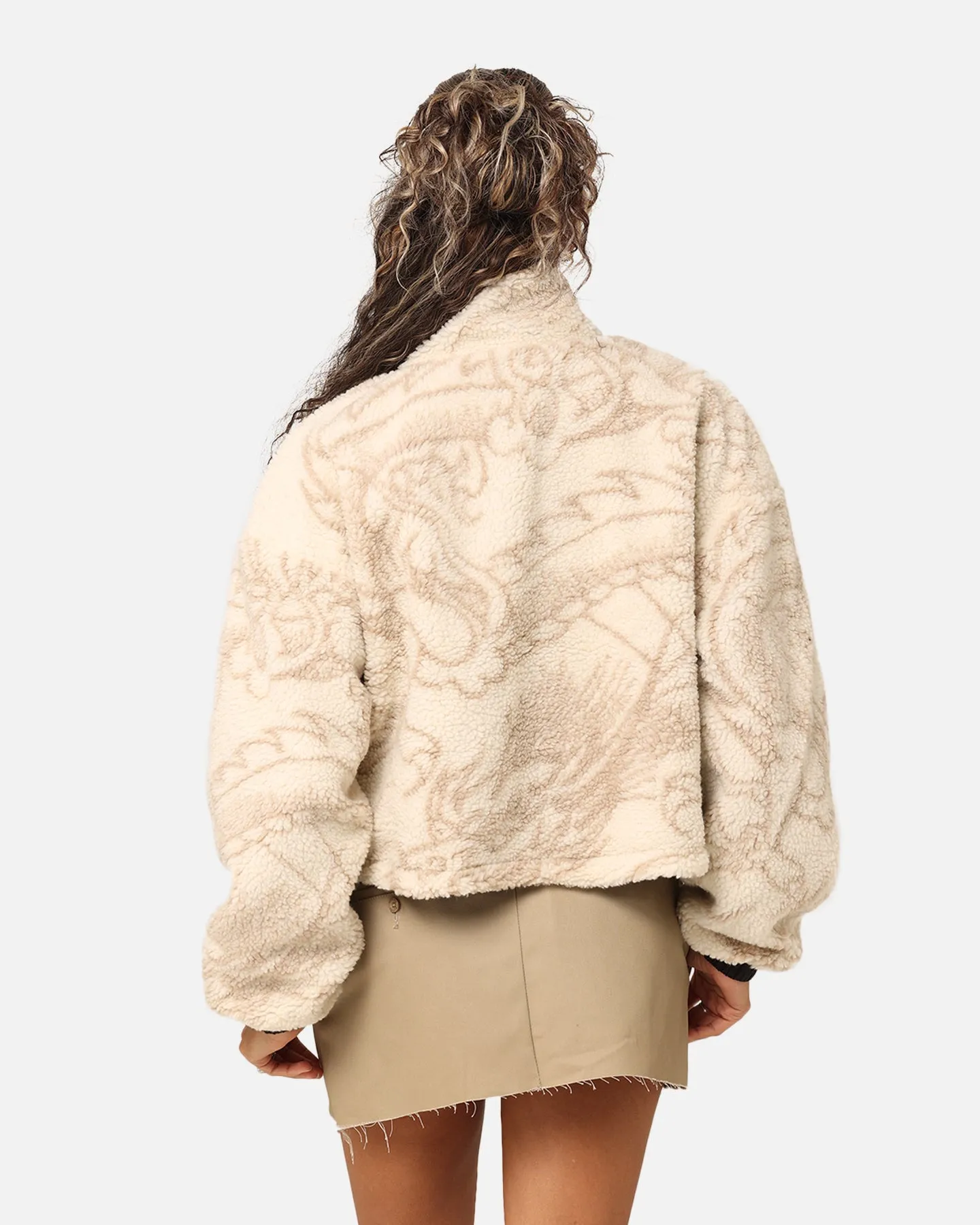 Stussy Women's Dragon Reversible Work Jacket Taupe