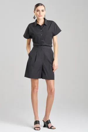 Tech Cotton Taffeta Shorts