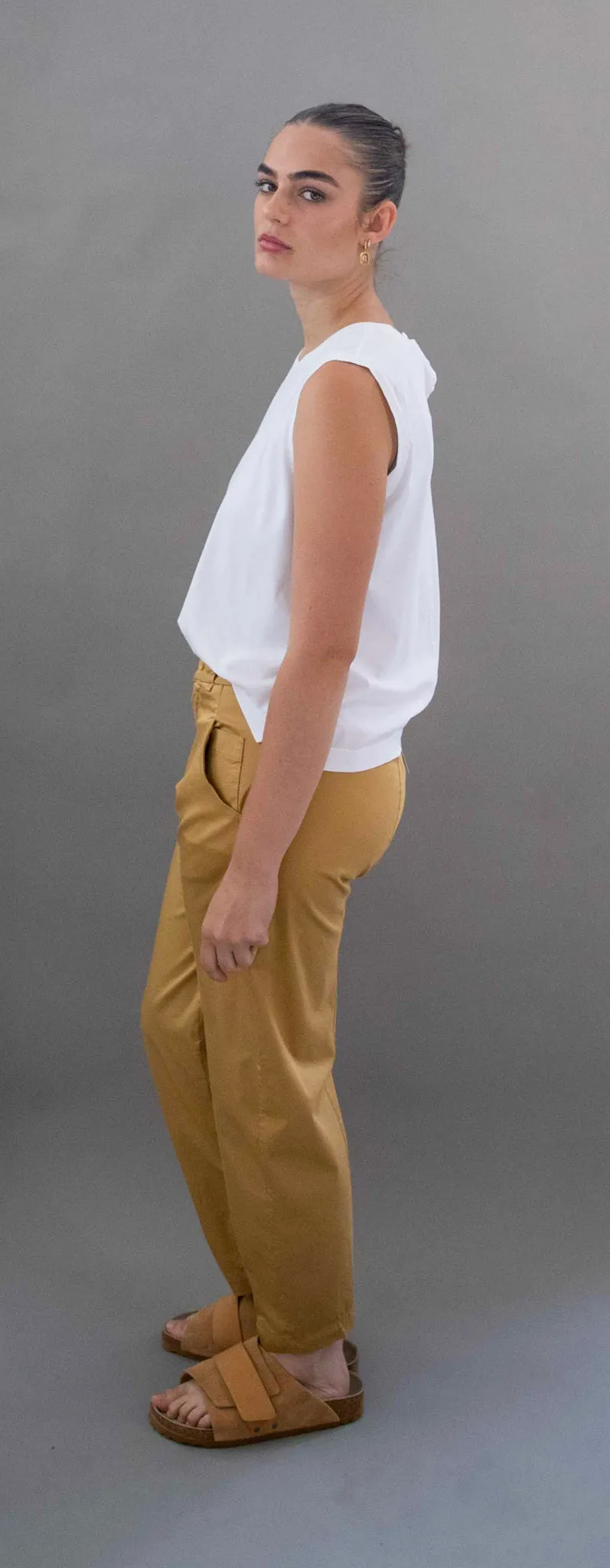 Transit Par Such Split Front Pant in Caramel