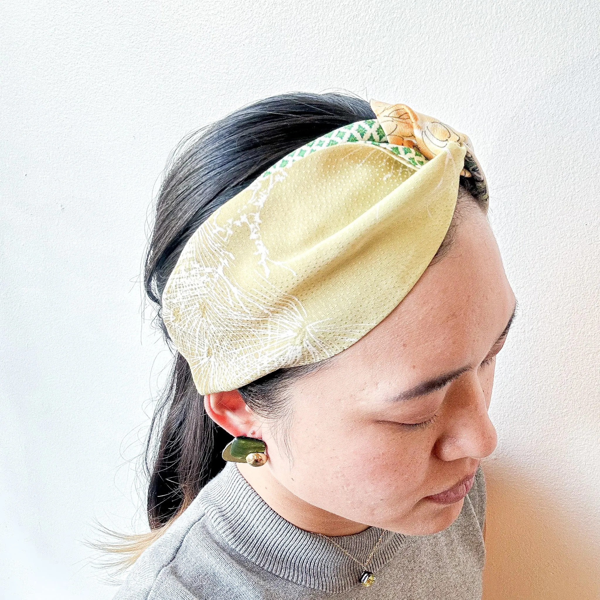 Tsumugi | Vintage Silk Kimono Headband | TP9 - Black