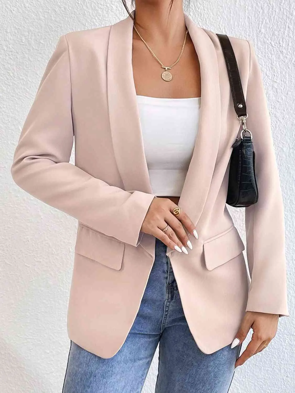 Upgrade Ya Shawl Collar Long Sleeve Blazer