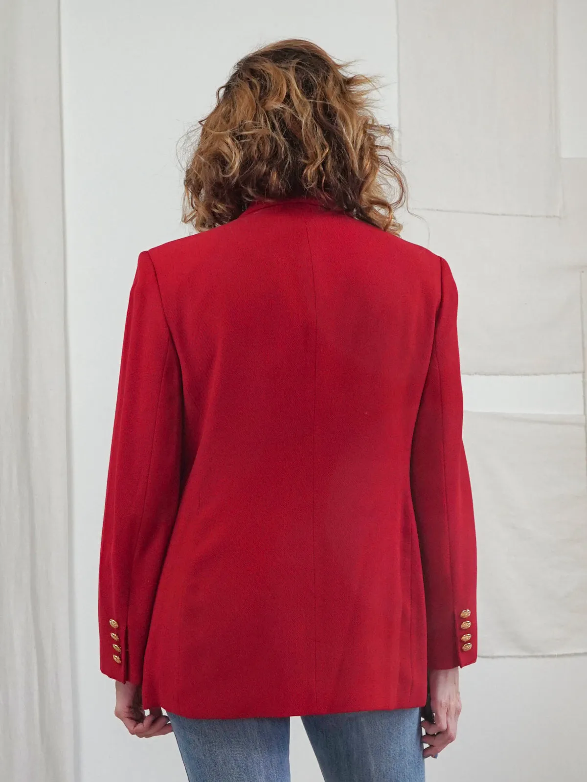 Vintage Ralph Lauren Red Crest Blazer