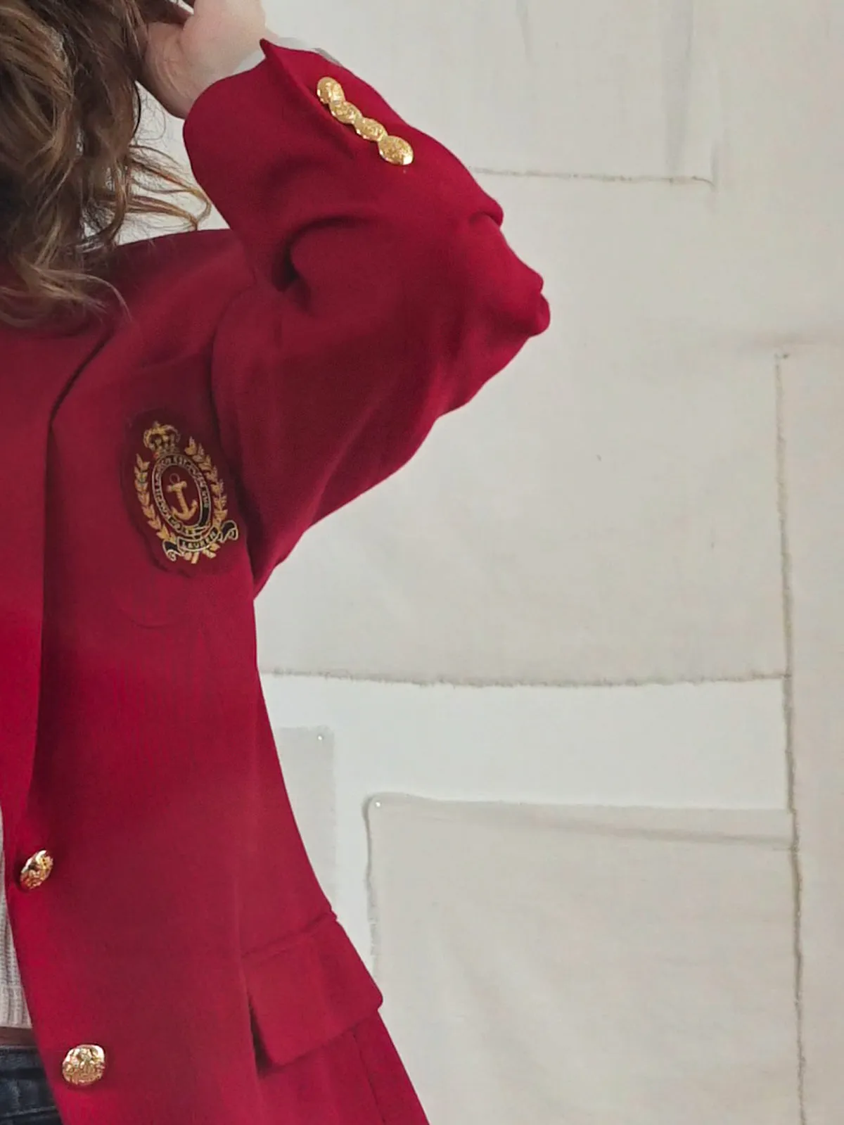 Vintage Ralph Lauren Red Crest Blazer