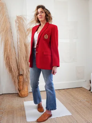 Vintage Ralph Lauren Red Crest Blazer