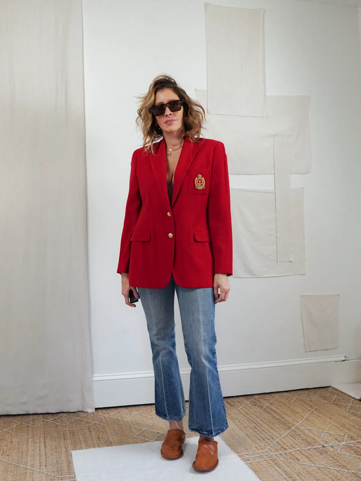 Vintage Ralph Lauren Red Crest Blazer