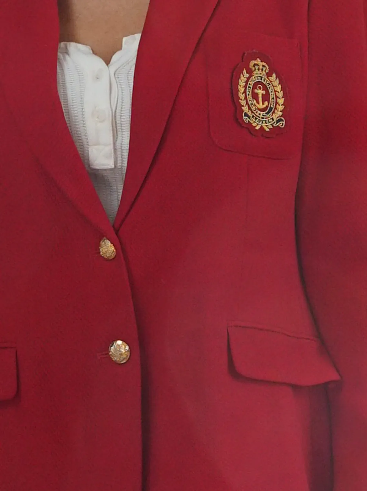 Vintage Ralph Lauren Red Crest Blazer