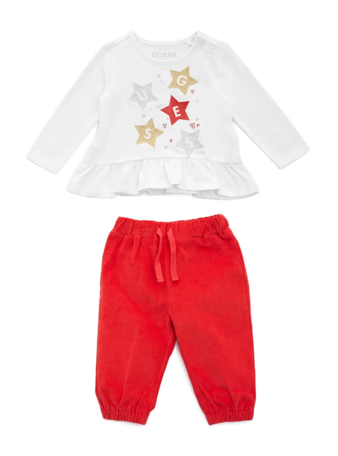 White Multi Star 2-Piece Set (3-18m)