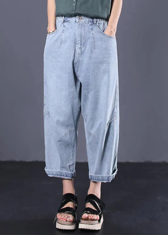 women casual cotton pants plus size vintage jeans