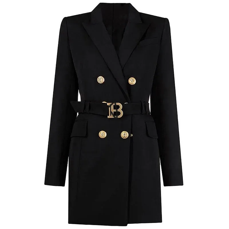 Women's Stylish Designer Elegant Long Blazer Coat